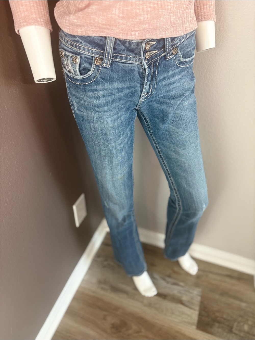 Miss Me Low Rise Bootcut Jeans JP5010-7 Size 28